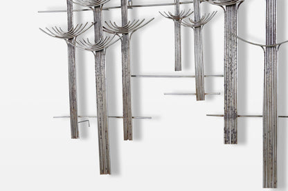 Vintage “Forest” Metal Wall Sculpture by Curtis Jere
