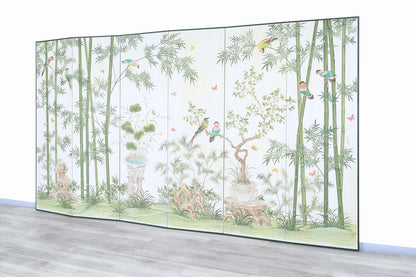 Vintage Hand-Painted Screen Panels by Robert Crowder