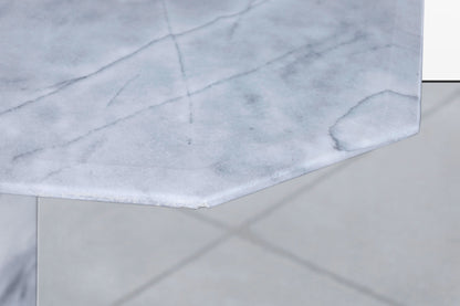 Vintage Italian Bianco Carrara Marble Dining Table, 1970s