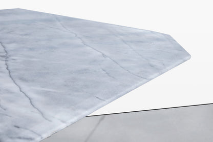 Vintage Italian Bianco Carrara Marble Dining Table, 1970s