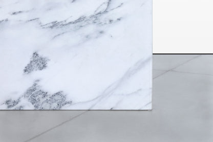 Vintage Italian Bianco Carrara Marble Dining Table, 1970s
