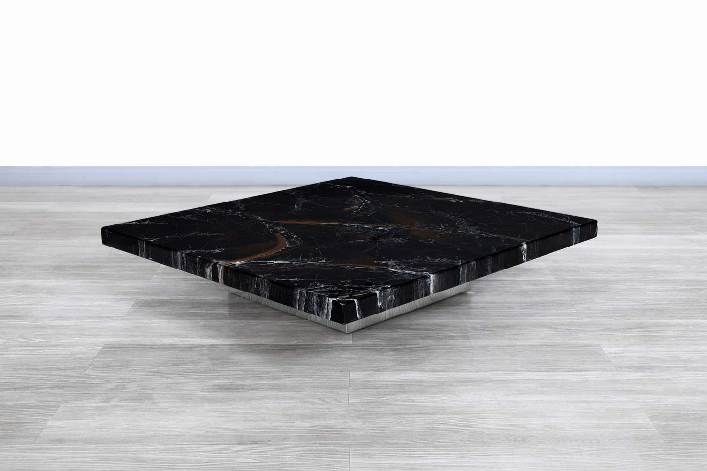 Italian Modernist Faux Marble Cocktail Table by Willy Rizzo