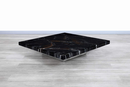 Italian Modernist Faux Marble Cocktail Table by Willy Rizzo