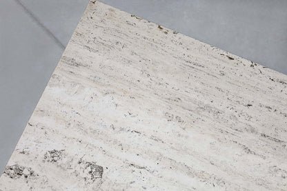 Vintage Italian Modern Sculptural Travertine Coffee Table, 1970s