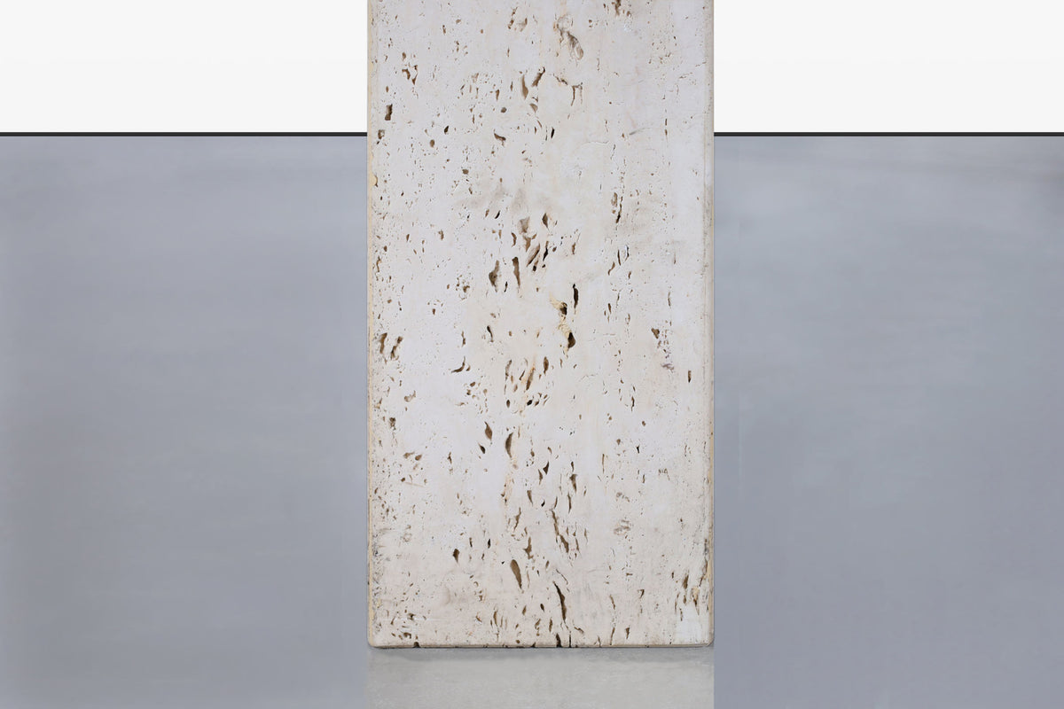 Vintage Italian Modern Sculptural Travertine Coffee Table, 1970s