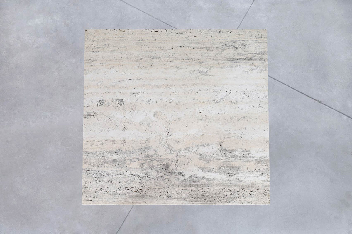 Vintage Italian Modern Sculptural Travertine Coffee Table, 1970s