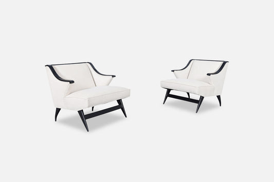 Vintage Italian Sculptural Lounge Chairs