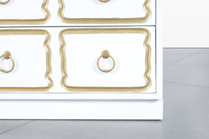 Vintage Lacquered "España" Chests of Drawers in Style of Dorothy Draper