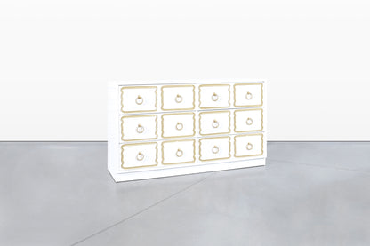 Vintage Lacquered "España" Chests of Drawers in Style of Dorothy Draper