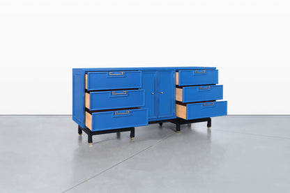 Vintage Lacquered and Brass Dresser by American of Martinsville
