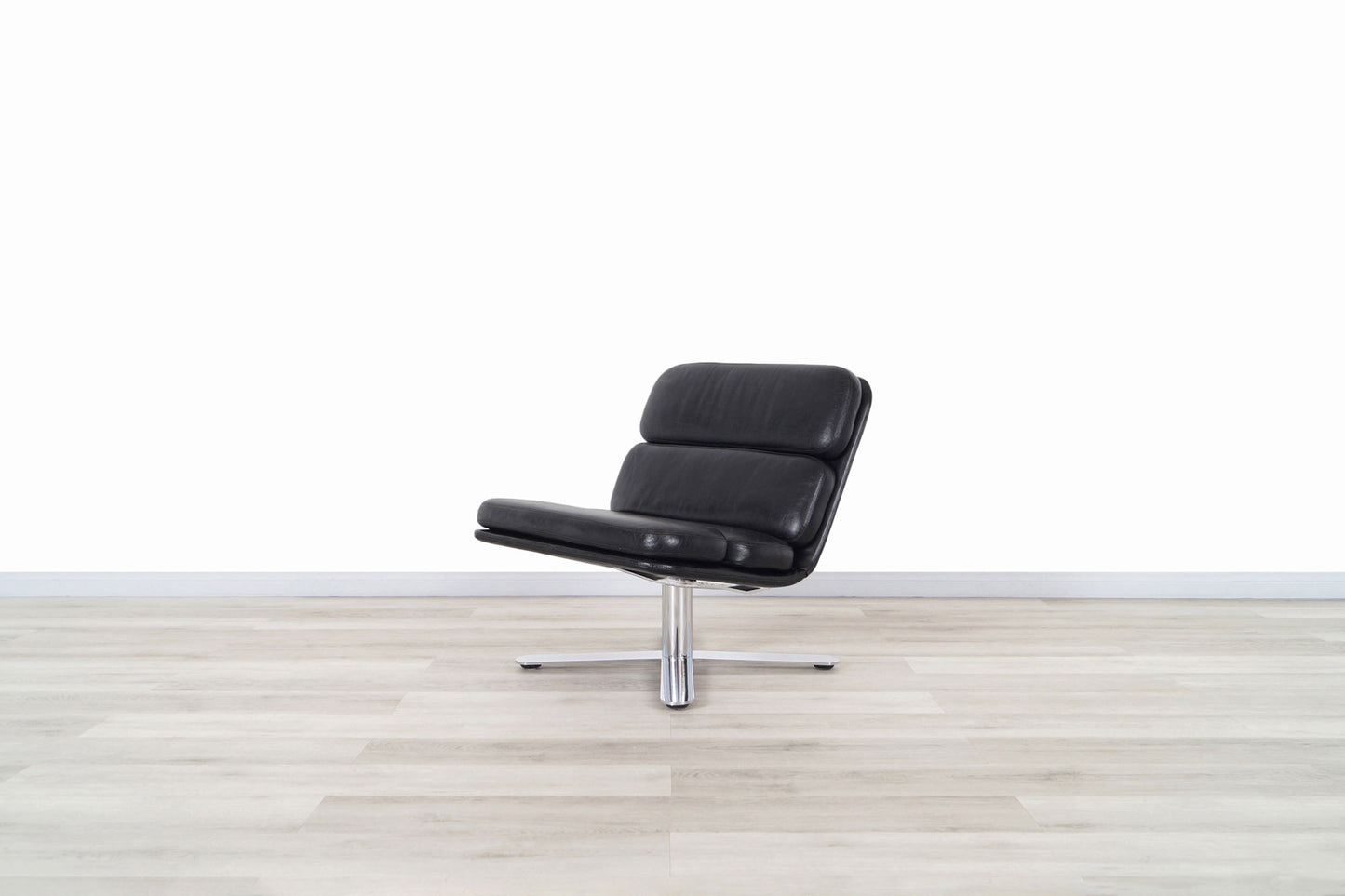 Vintage Leather "Solo" Lounge Chairs by John Follis for Fortress
