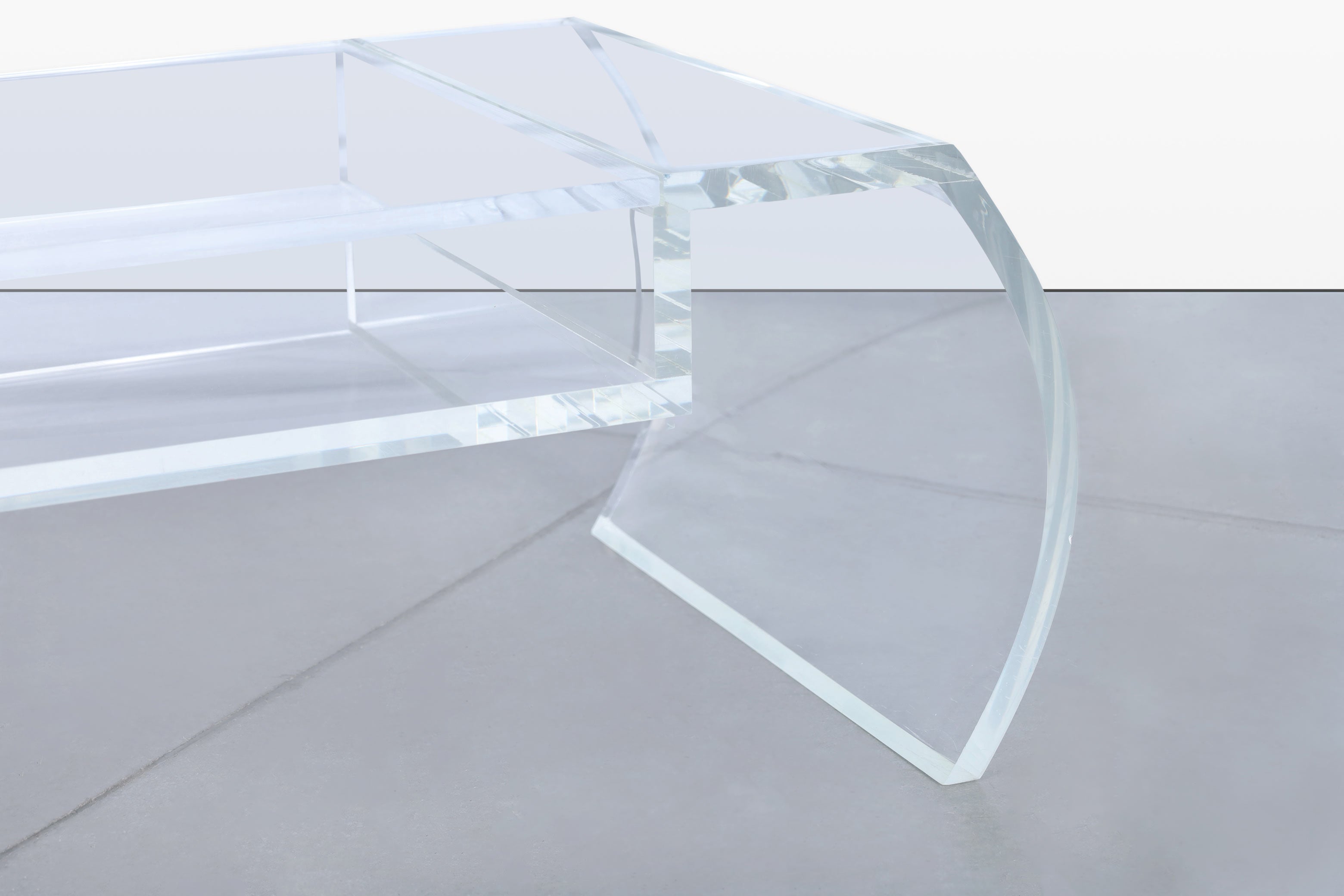 Vintage Lucite “Waterfall” Coffee Table – Danish Modern NoHo
