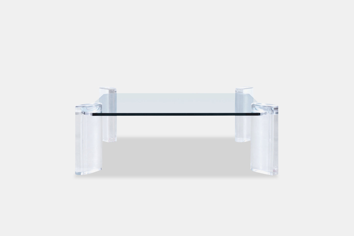 Vintage Lucite and Glass Coffee Table by Karl Springer