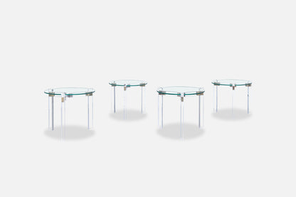 Vintage Lucite and Nickle Side Tables by Charles Hollis Jones
