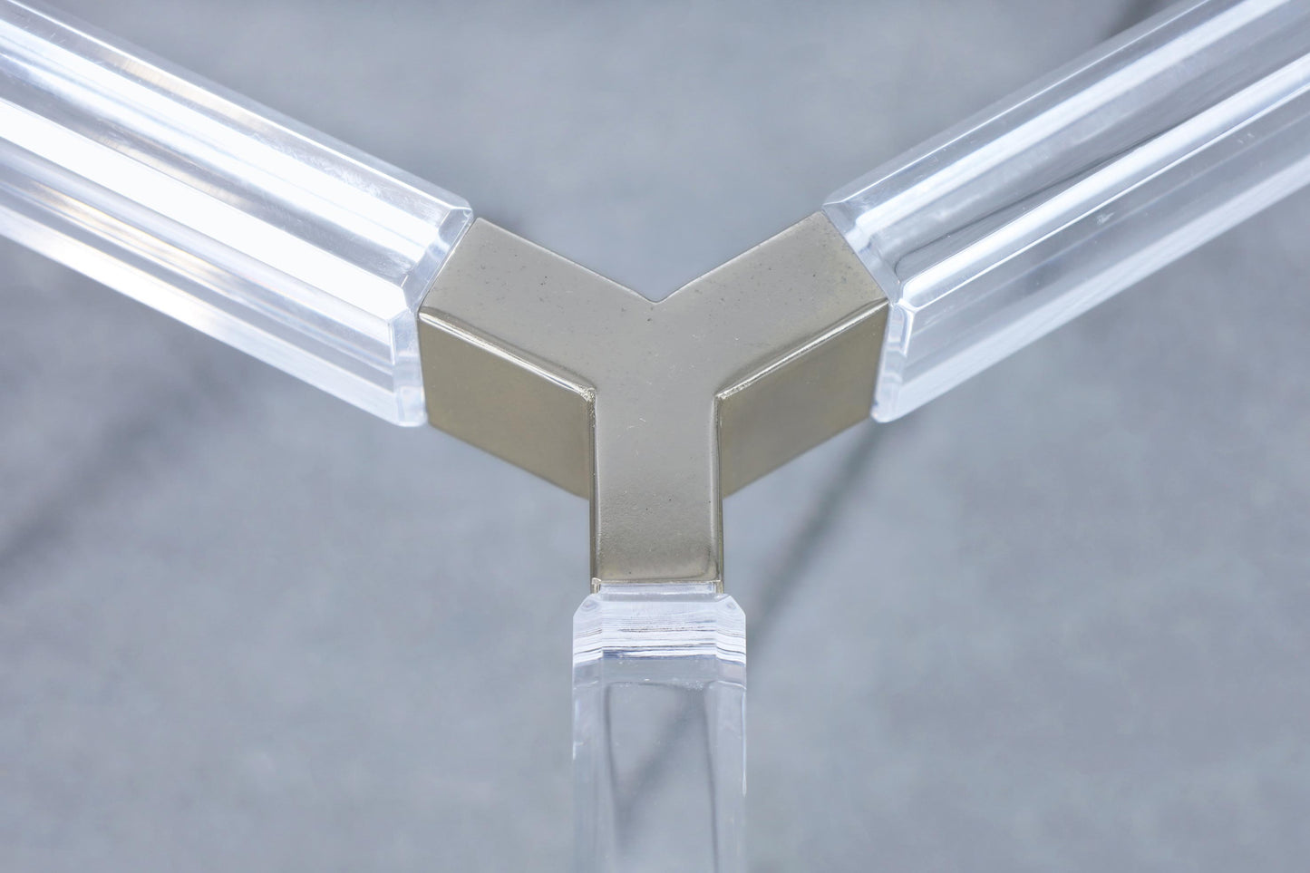 Vintage Lucite and Nickle Side Tables by Charles Hollis Jones