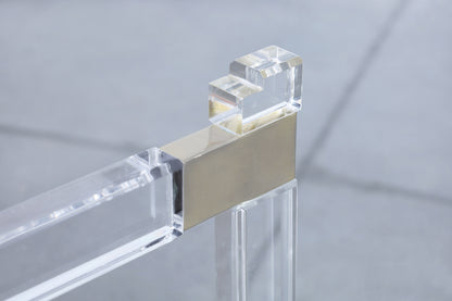 Vintage Lucite and Nickle Side Tables by Charles Hollis Jones