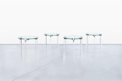 Vintage Lucite and Nickle Side Tables by Charles Hollis Jones