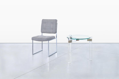 Vintage Lucite and Nickle Side Tables by Charles Hollis Jones