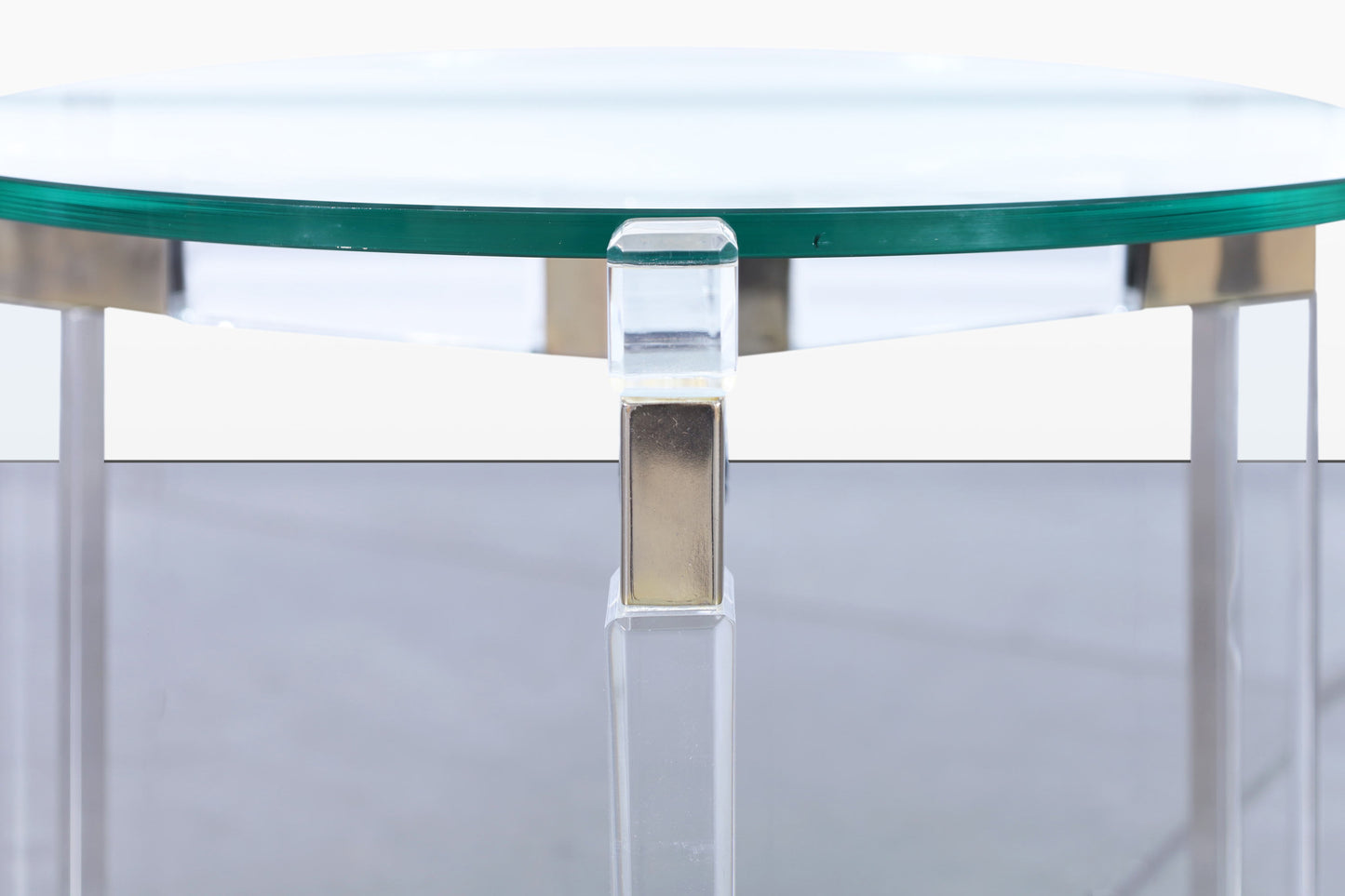 Vintage Lucite and Nickle Side Tables by Charles Hollis Jones