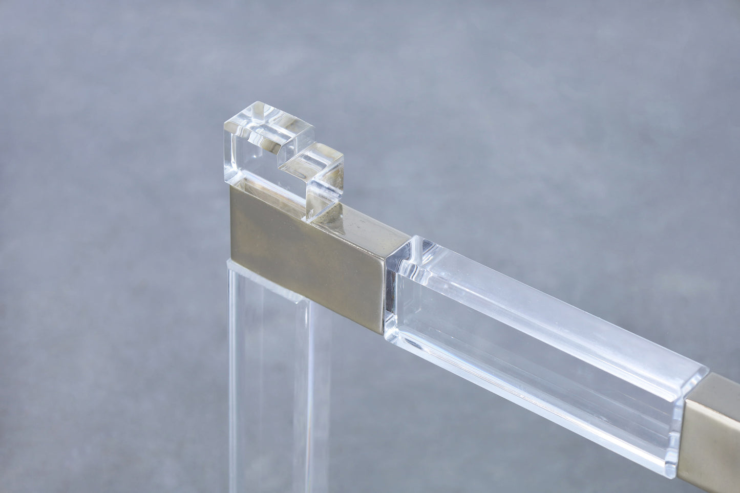 Vintage Lucite and Nickle Side Tables by Charles Hollis Jones