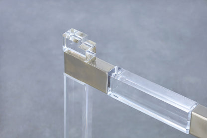 Vintage Lucite and Nickle Side Tables by Charles Hollis Jones