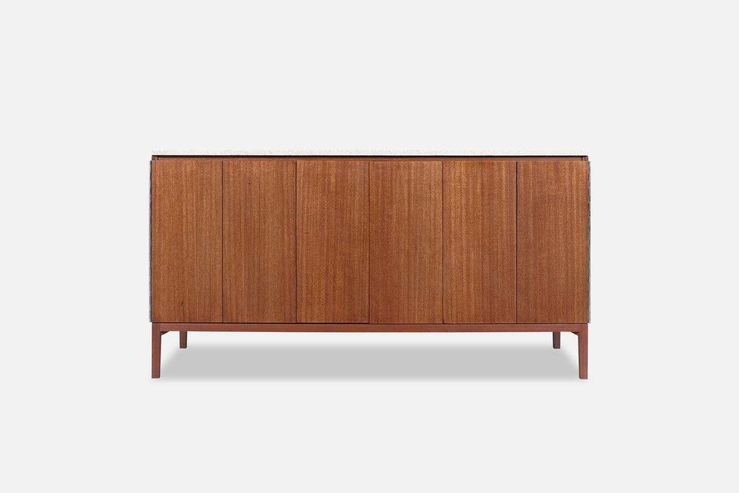 Vintage Mahogany and Travertine Credenza by Paul McCobb for Calvin Furniture