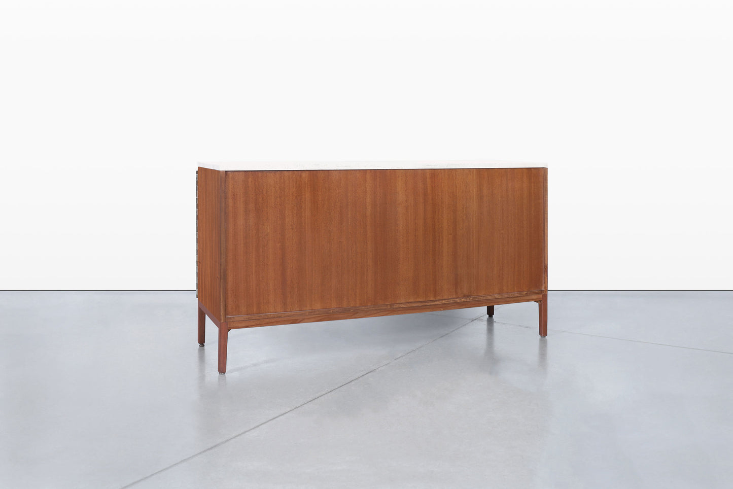 Vintage Mahogany and Travertine Credenza by Paul McCobb for Calvin Furniture