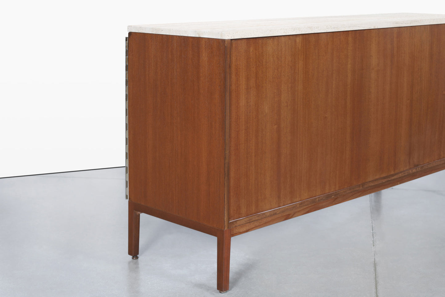 Vintage Mahogany and Travertine Credenza by Paul McCobb for Calvin Furniture