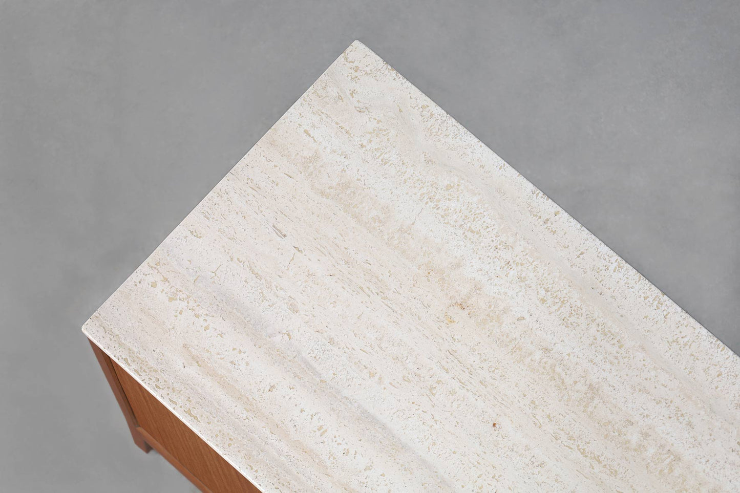 Vintage Mahogany and Travertine Credenza by Paul McCobb for Calvin Furniture