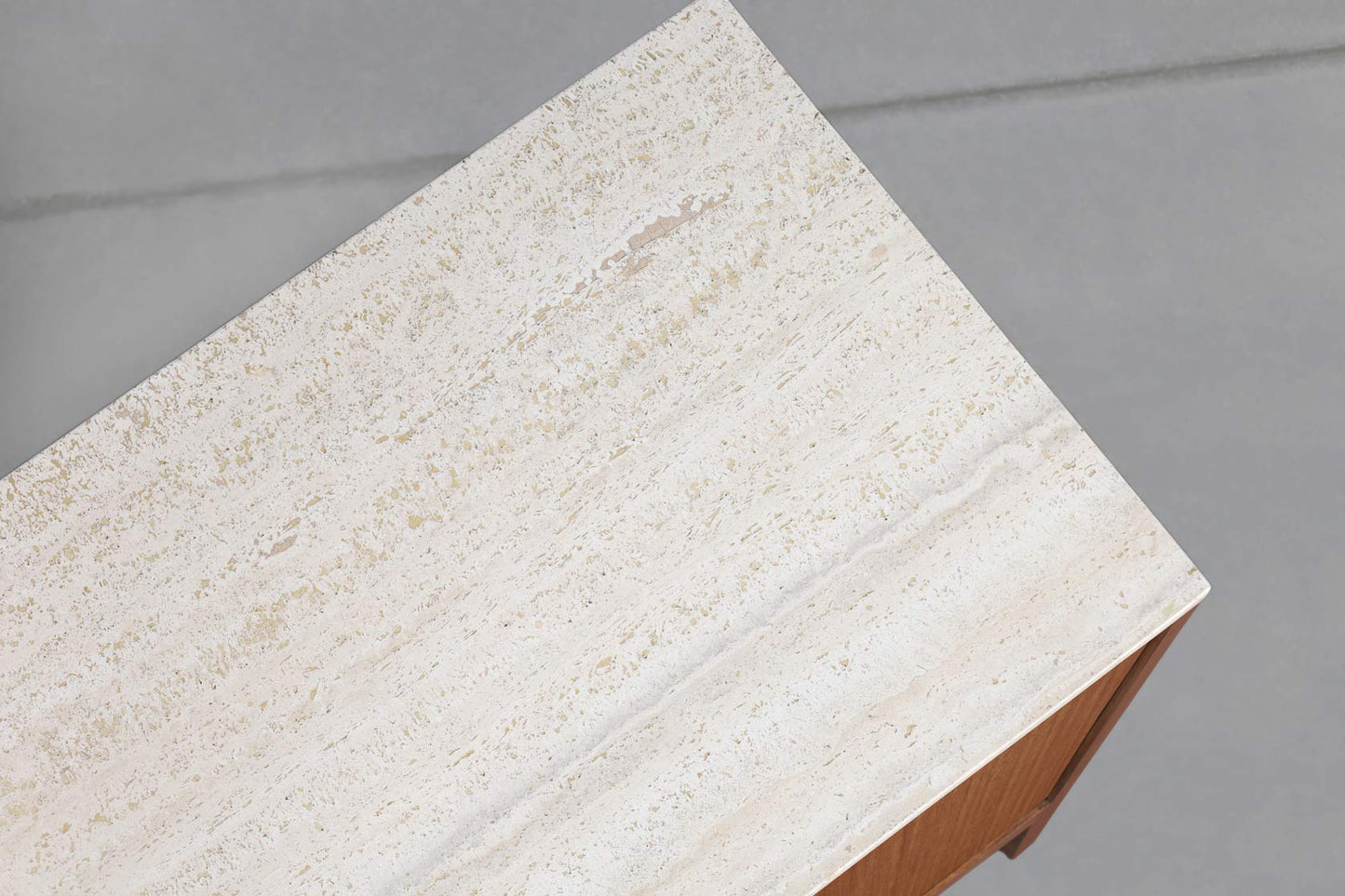 Vintage Mahogany and Travertine Credenza by Paul McCobb for Calvin Furniture