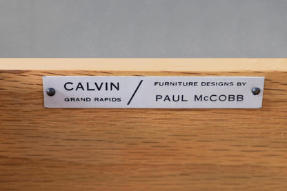 Vintage Mahogany and Travertine Credenza by Paul McCobb for Calvin Furniture