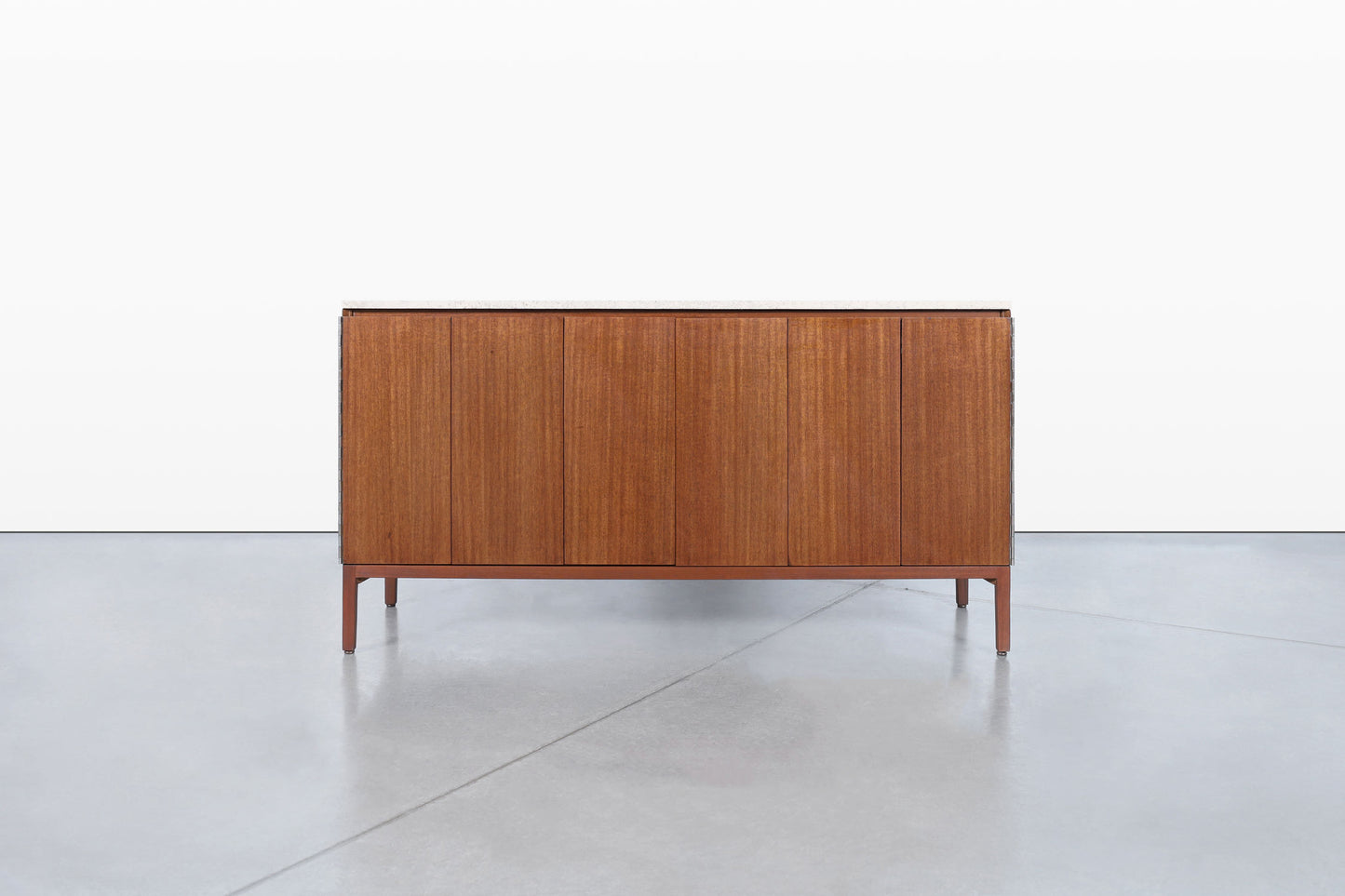 Vintage Mahogany and Travertine Credenza by Paul McCobb for Calvin Furniture