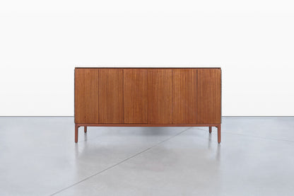 Vintage Mahogany and Travertine Credenza by Paul McCobb for Calvin Furniture
