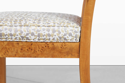 Vintage Mappa Burl Wood Dining Chairs by Thomasville