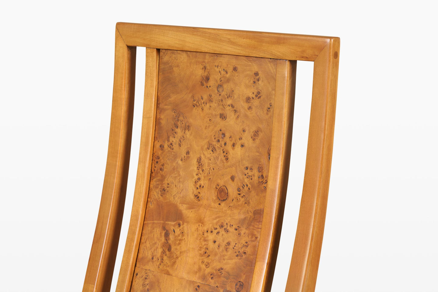 Vintage Mappa Burl Wood Dining Chairs by Thomasville