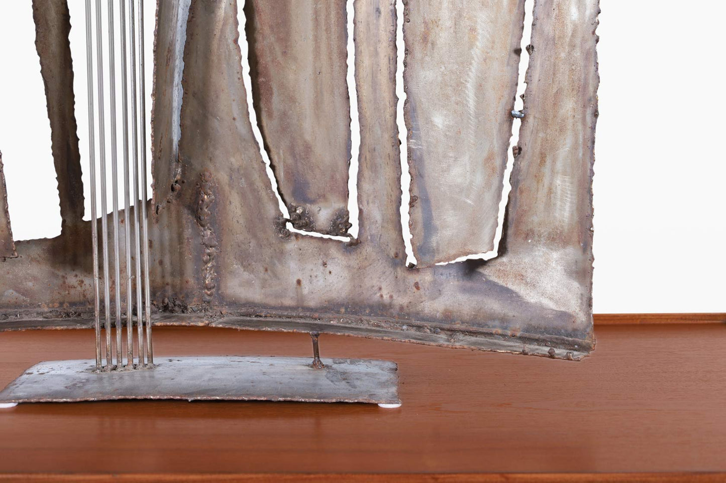 Vintage Oversized Brutalist Metal Sculpture by John Balossi, Signed