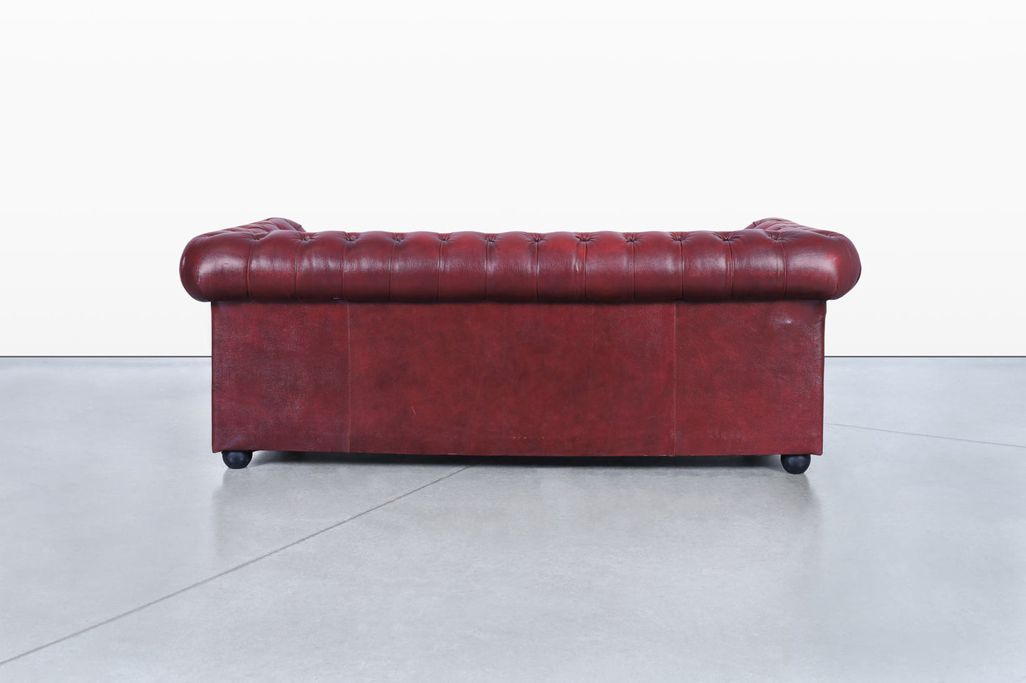 Vintage Oxford Red Leather Chesterfield Sofa
