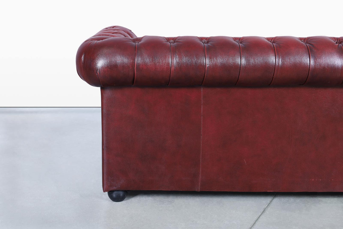 Vintage Oxford Red Leather Chesterfield Sofa