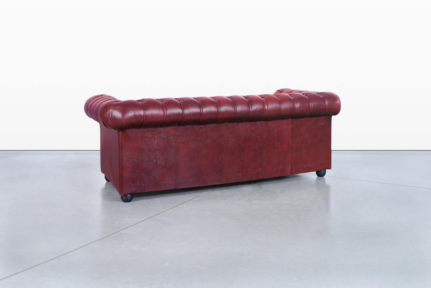 Vintage Oxford Red Leather Chesterfield Sofa
