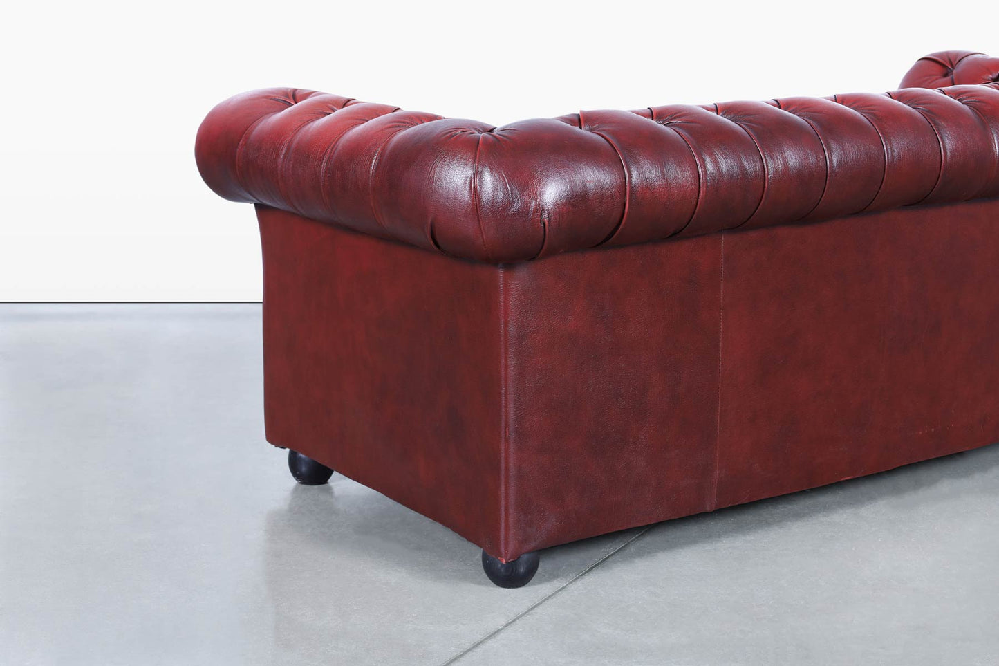 Vintage Oxford Red Leather Chesterfield Sofa