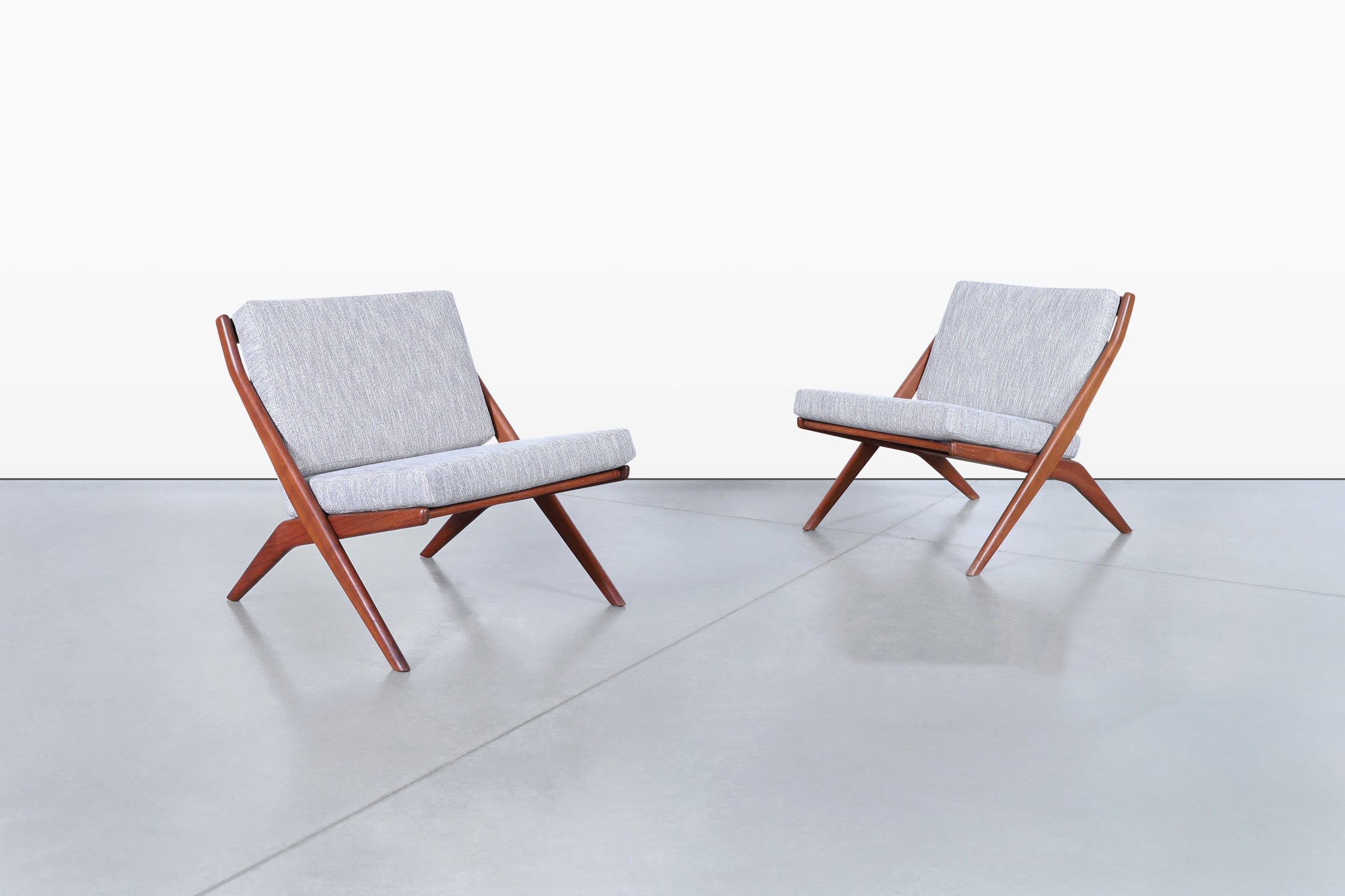 Vintage “Scissor” Lounge Chairs by Folke Ohlsson for DUX – Danish