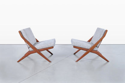 Vintage “Scissor” Lounge Chairs by Folke Ohlsson for DUX