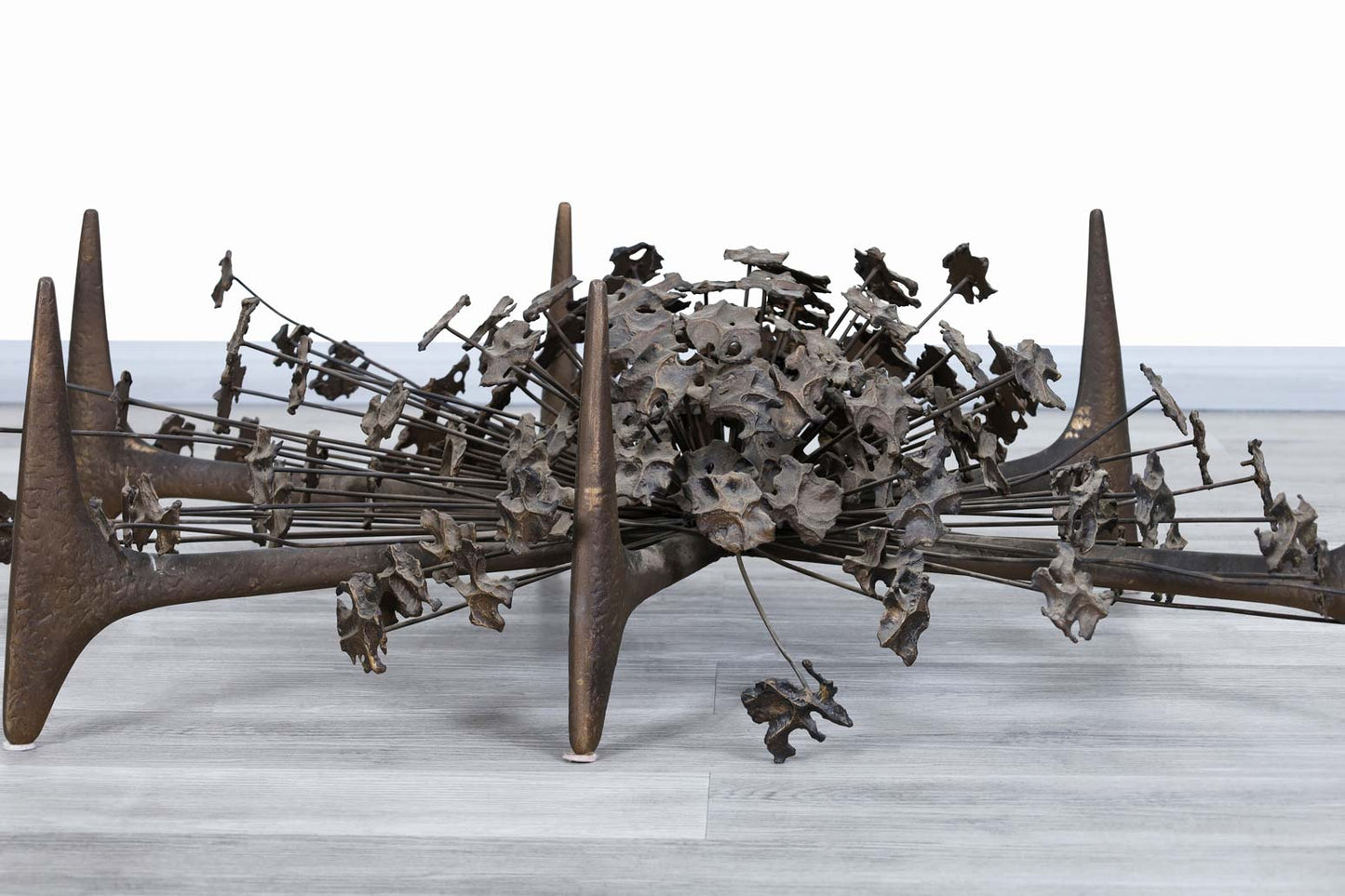Vintage Sculptural Bronze "Starburst" Coffee Table by Daniel Gluck