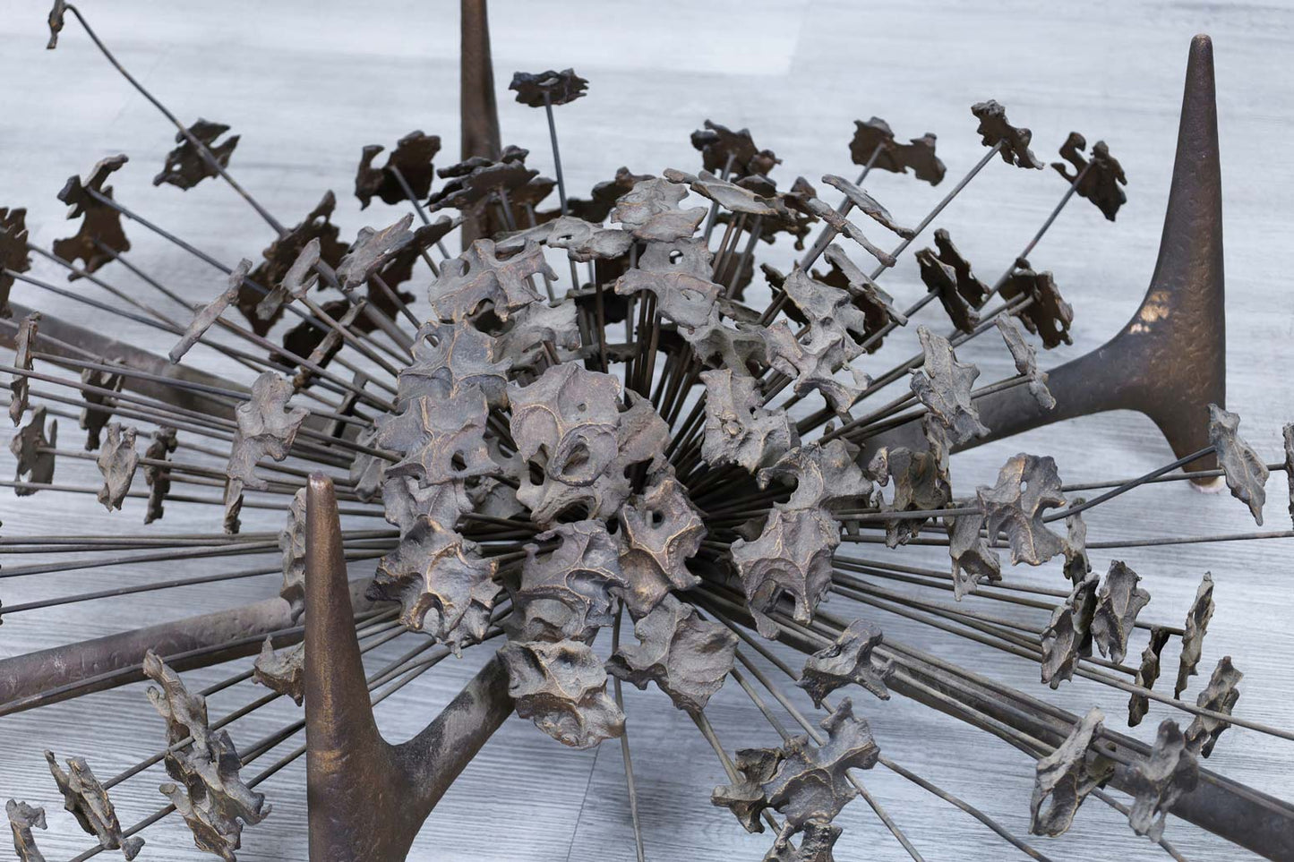 Vintage Sculptural Bronze "Starburst" Coffee Table by Daniel Gluck