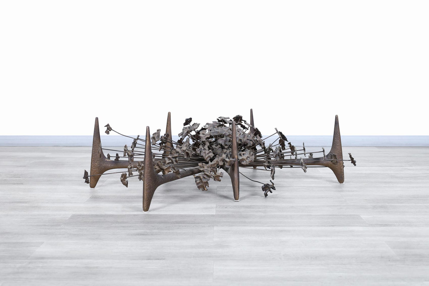 Vintage Sculptural Bronze "Starburst" Coffee Table by Daniel Gluck
