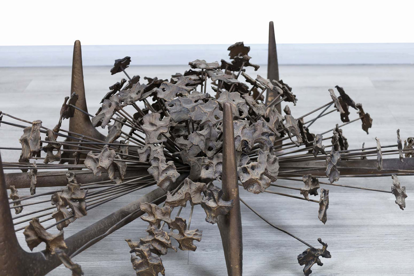 Vintage Sculptural Bronze "Starburst" Coffee Table by Daniel Gluck