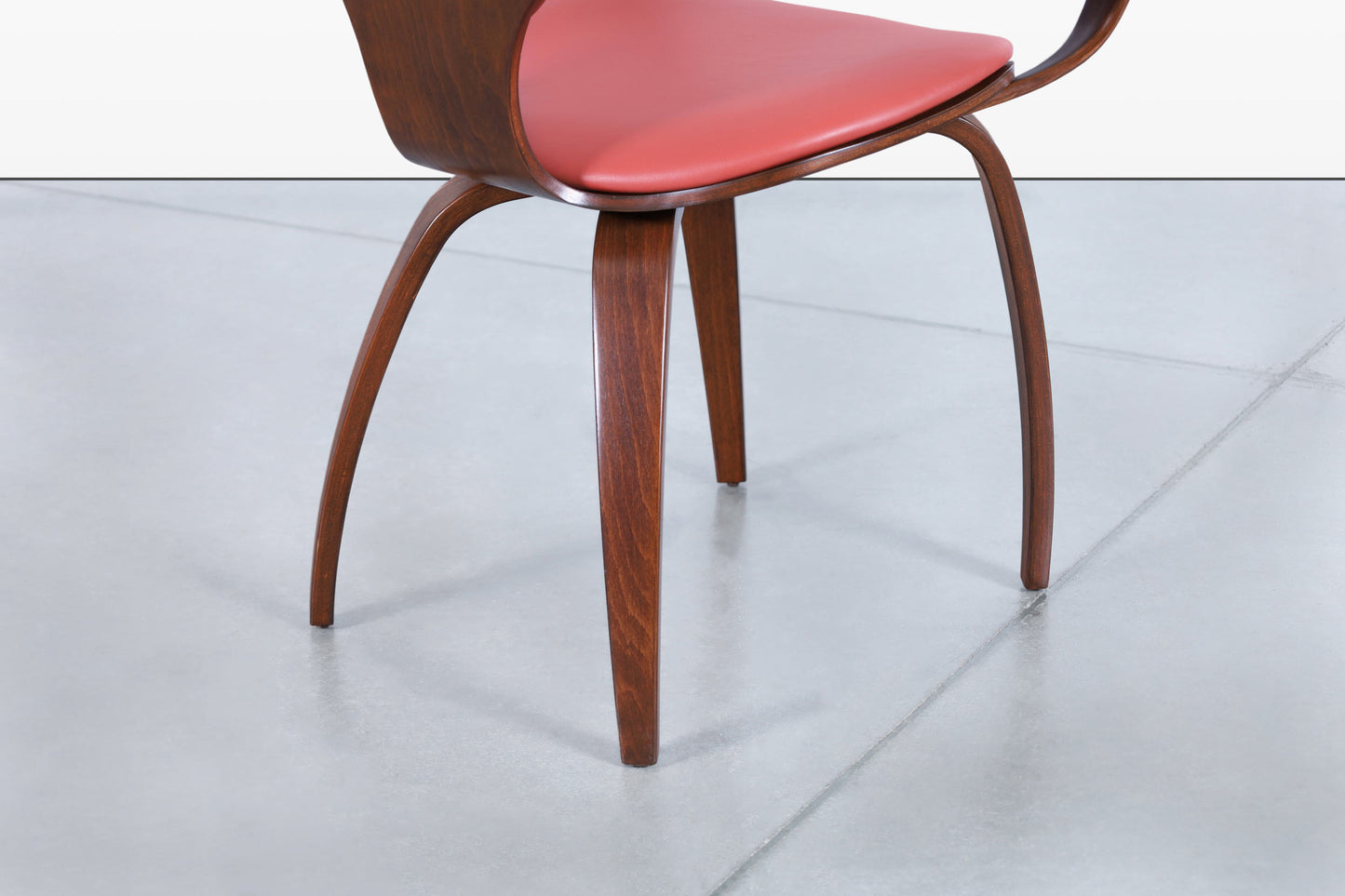 Vintage Sculptural Walnut “Pretzel” Armchairs by Plycraft