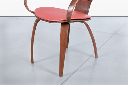 Vintage Sculptural Walnut “Pretzel” Armchairs by Plycraft