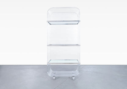 Vintage Steel and Lucite "Waterfall" Etagere by Charles Hollis Jones