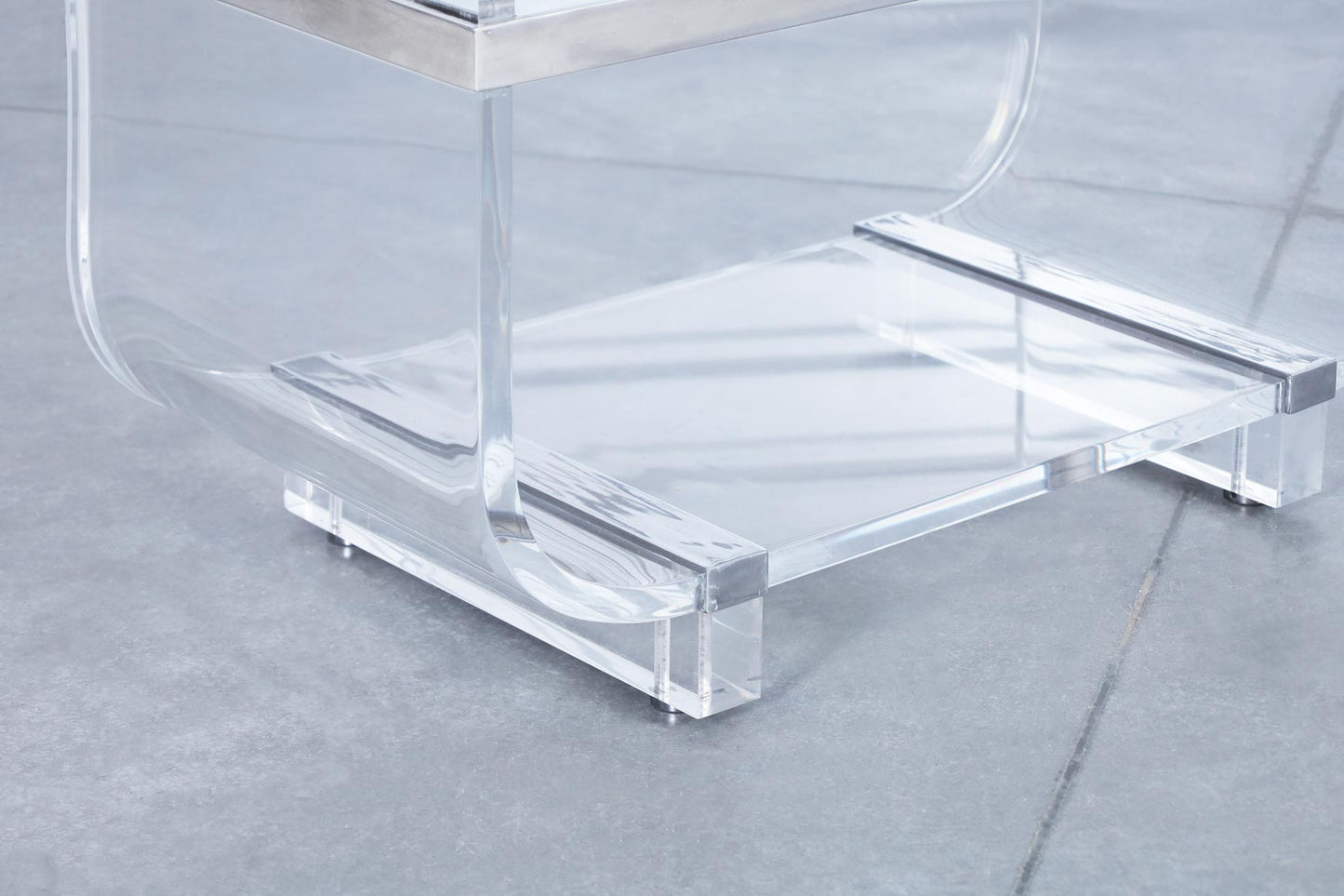 Vintage Steel and Lucite "Waterfall" Etagere by Charles Hollis Jones
